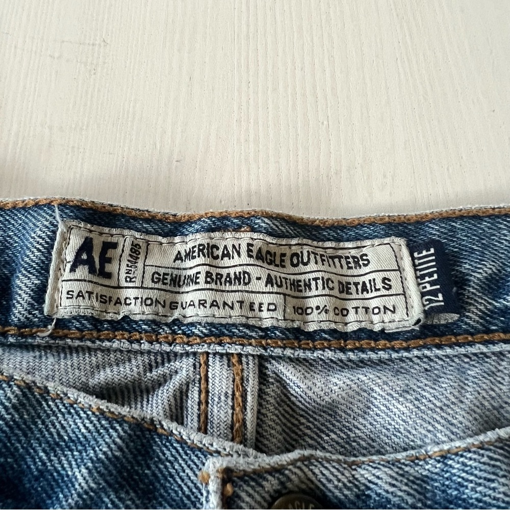 Vintage American Eagle Jeans 100% cotton non-stretch rigid 12 petite - Picture 5 of 9